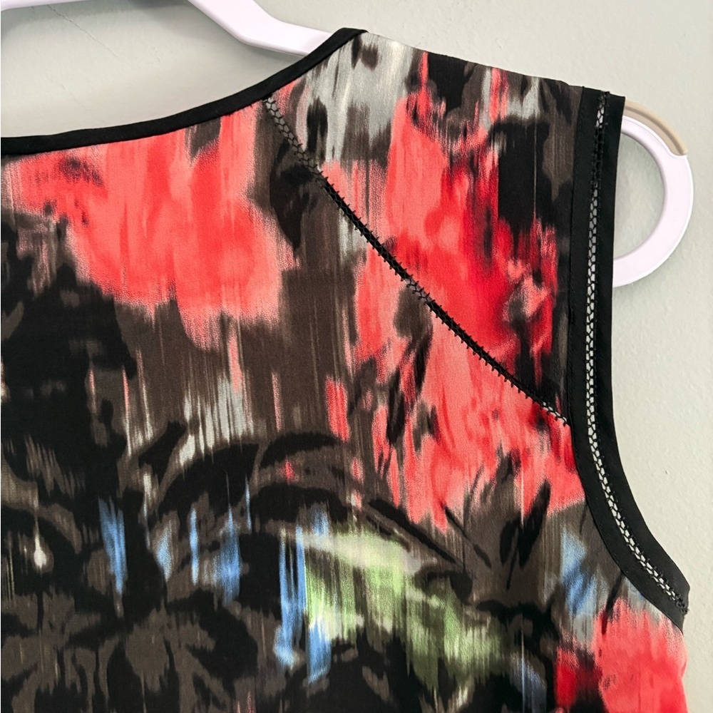 J. Crew Keyhole Silk Shell in Floral Splash - Picture 8 of 12